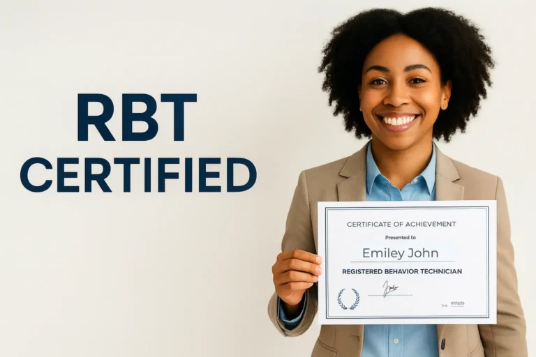 Black women feeling blessed holding her rbt certificate